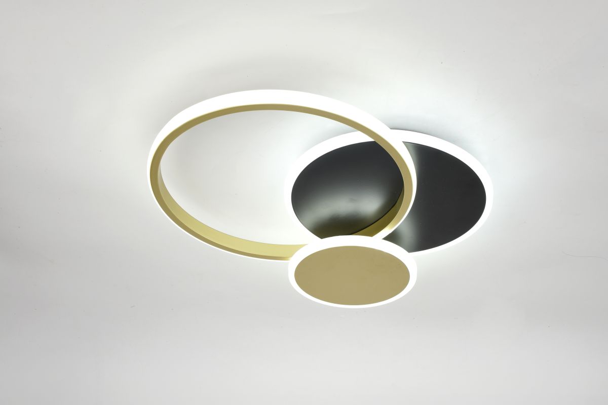 Потолочный светильник Эра Модерн City CLL-1-60 3K-6,5K RC BK+GD