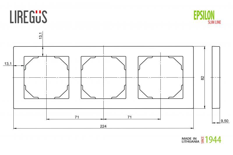 Рамка трехместная Liregus Epsilon 28-0883