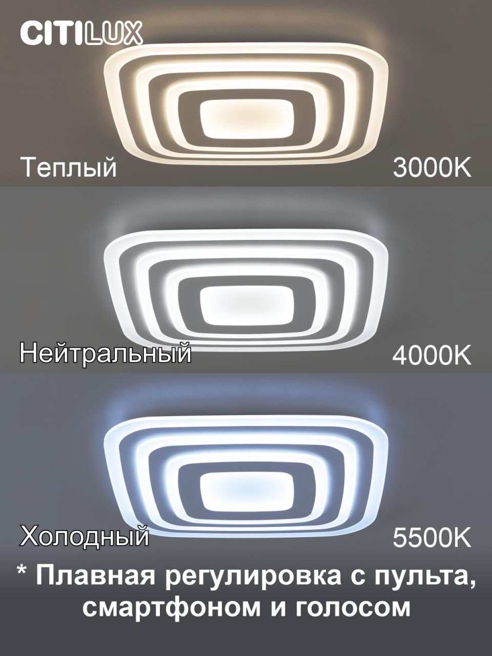Потолочный светильник Citilux Триест Смарт CL737A100E