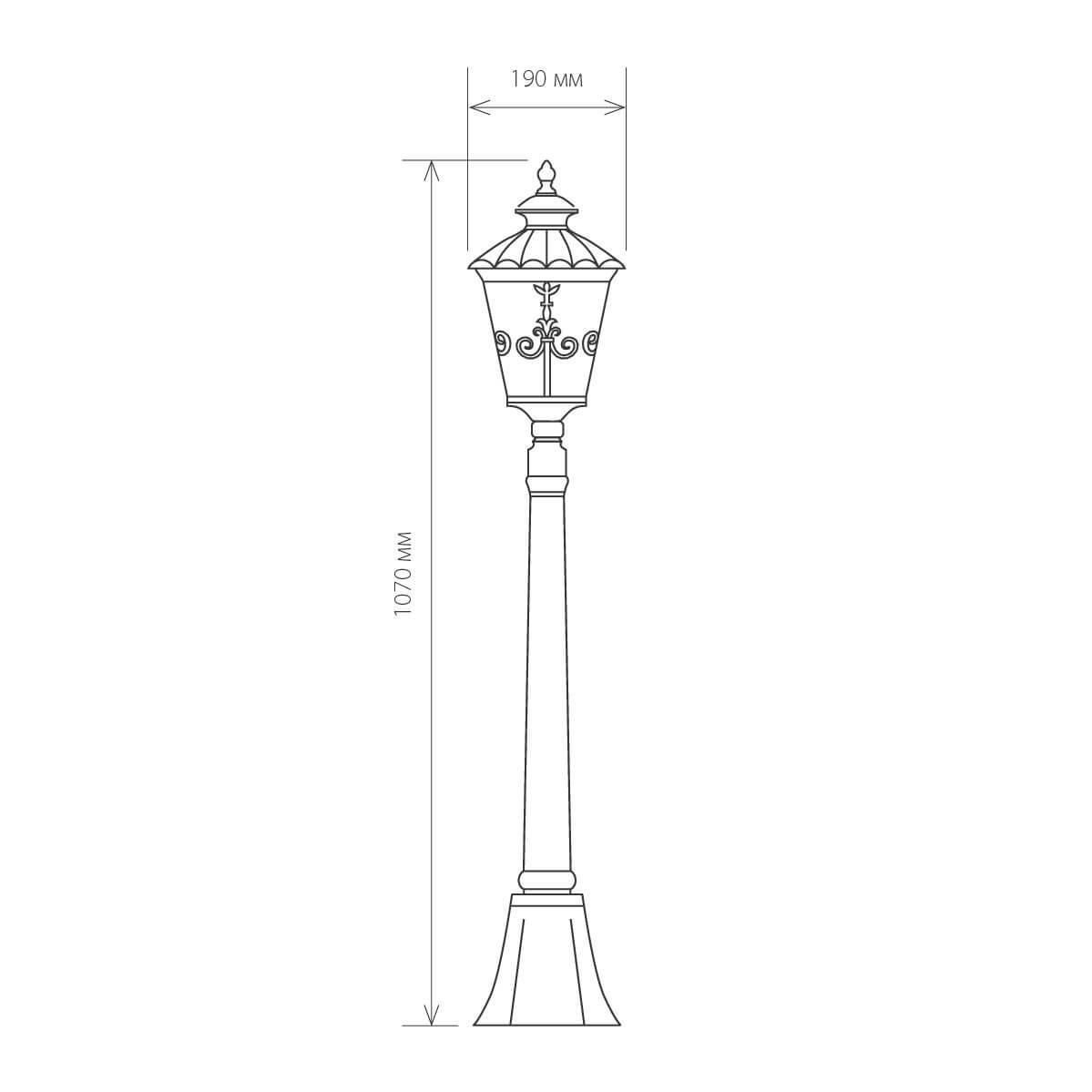 Уличный светильник Elektrostandard Diadema F GLYF-8046F черное золото 4690389056956
