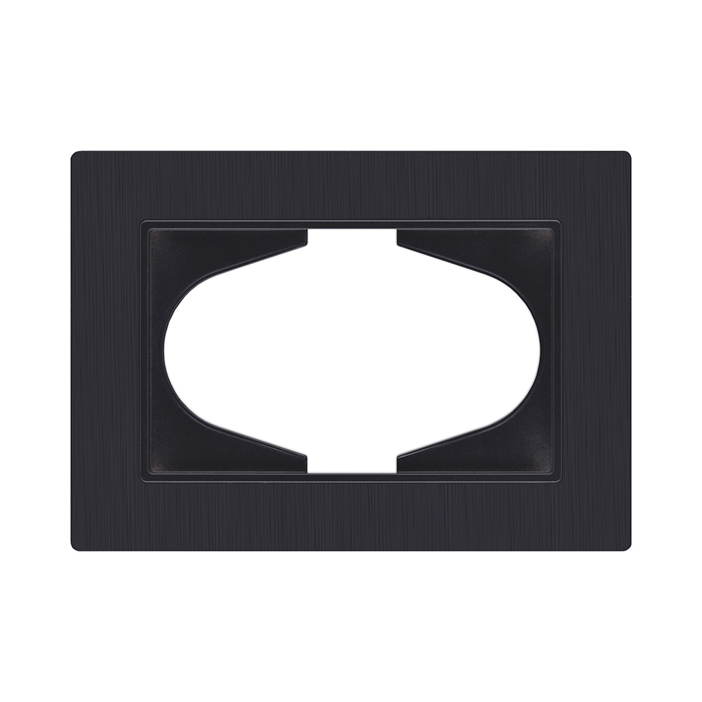 Рамка для двойной розетки, черный матовый Kollinger Eleganz Plex EP120BM