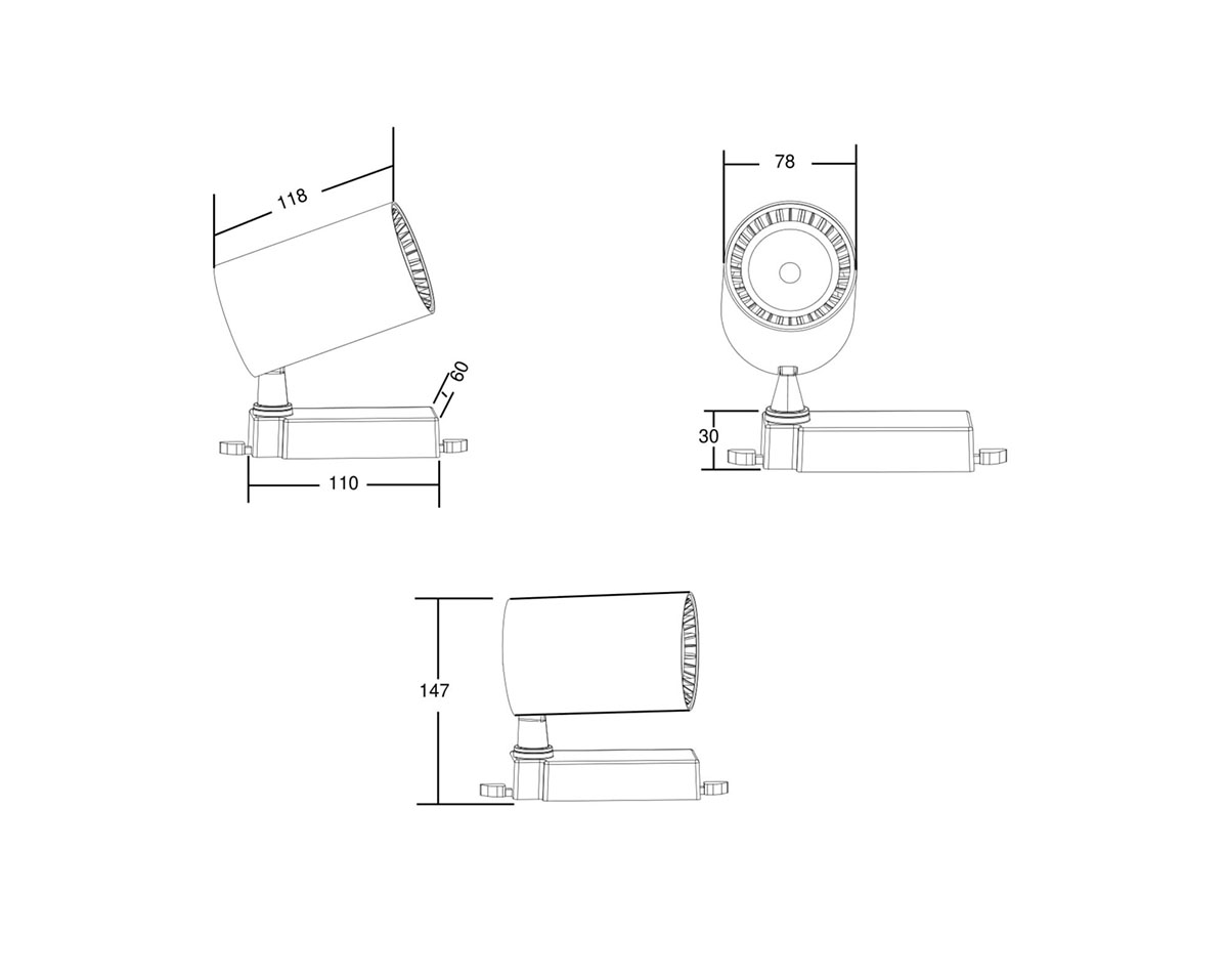 Трековый светильник Maytoni Technical Vuoro TR029-3-10W4K-B
