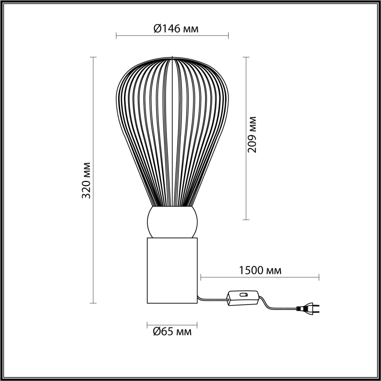 Настольная лампа Odeon Light Elica 5418/1T в Москве