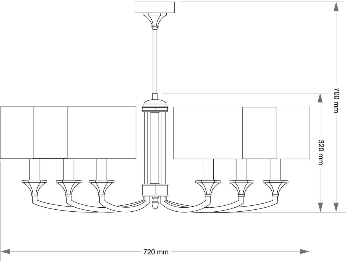 Подвесная люстра Kutek Decor Abazur DEC-ZW-6 (P/A)