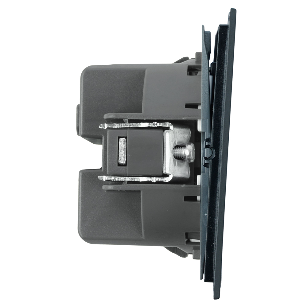 Переключатель 2-клавишный (механизм) Stekker Мия 250В 10А RSW10-3107-05 черный бархат 50448