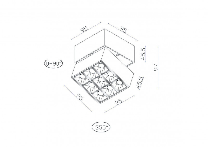 Спот Donolux DL18153SQ9W1WB