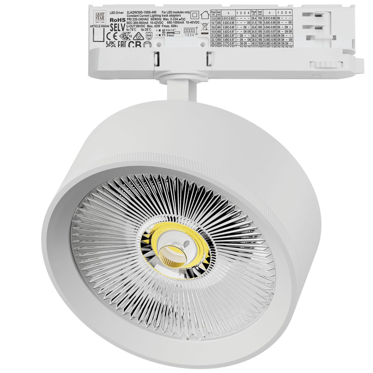 Трековый светильник Quattro LED с адаптером Lightstar Alta Pro A5736QT