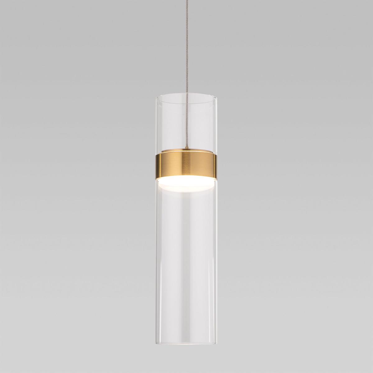 Подвесной светильник Eurosvet Lumen 50244/1 LED латунь/прозрачный a061286