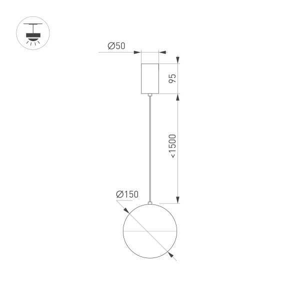 Подвесной светильник Arlight SP-Emisfero-R150-11W Warm3000 035952