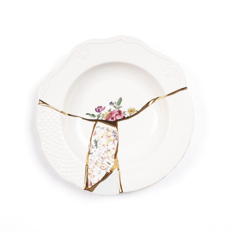 Тарелка глубокая Seletti Kintsugi 9623