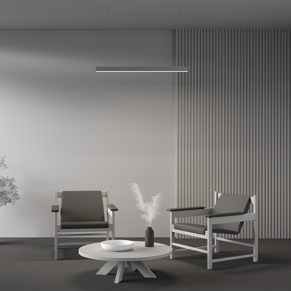 Линейный подвесной светильник Maytoni Technical 4000K 50x50 (Серебро, 1 м) LL312020