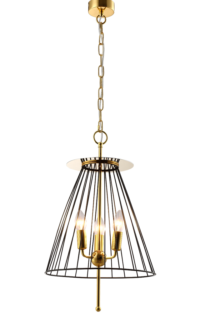 Подвесная люстра Crystal Lux Modesto MODESTO SP3 BLACK/GOLD