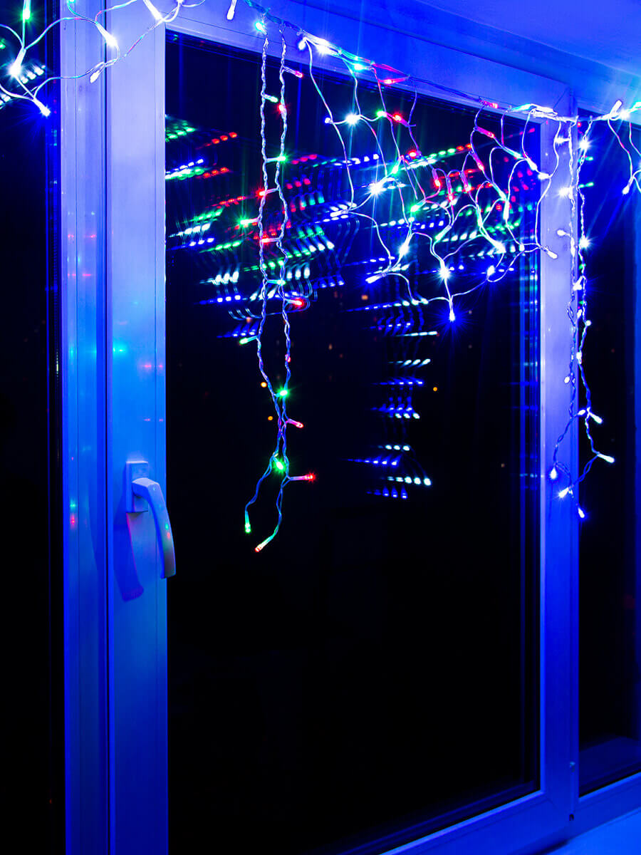 Светодиодная гирлянда (UL-00001411) Uniel занавес Радуга 220V разноцветный ULD-E1906-180/DTK MULTI IP20 RAINBOW-2