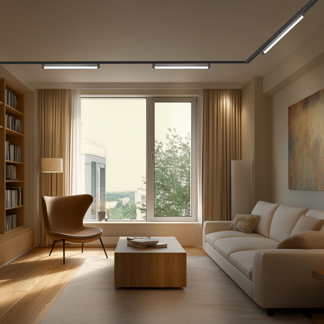 Шинопровод однофазный накладной/подвесной Apeyron в комплекте крепёж, токоввод, заглушка R45-06