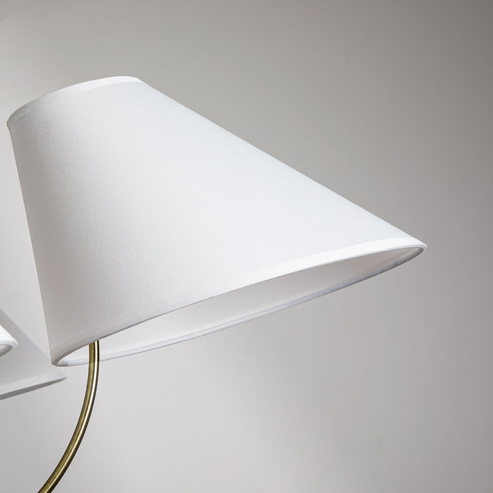 Подвесная люстра с абажуром из ткани Arte Lamp Rondo A4086LM-4AB