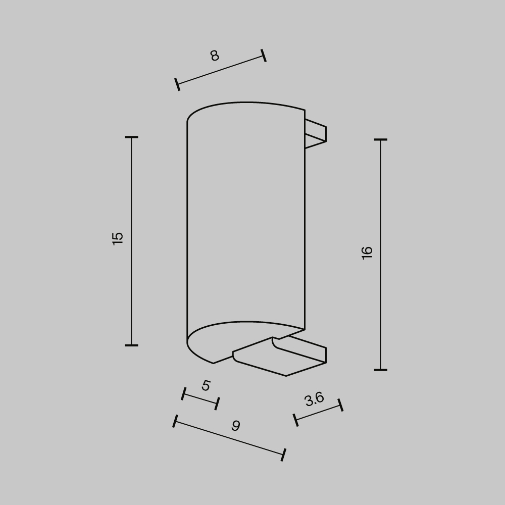 Заглушка торцевая для шинопровода Flarity Maytoni Technical Gala TRA154EC-B