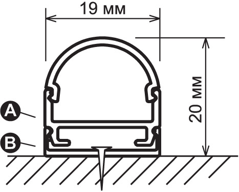 Потолочный алюминиевый профиль Elektrostandard для LED ленты oval LL-2-ALP005 4690389104428