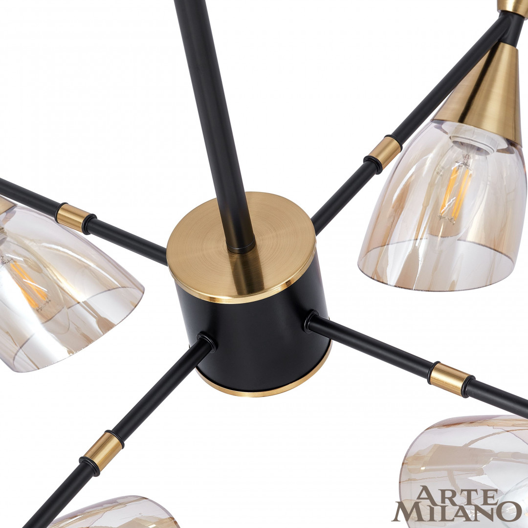 Люстра на штанге Arte Milano Neapolis 276708/8 BK/GD