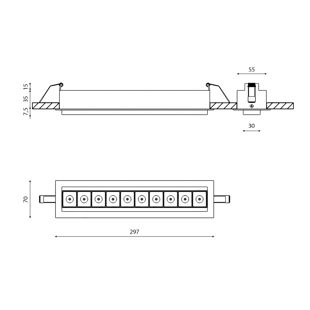 Встраиваемый светильник DesignLed DL-9398-10-WW 002994