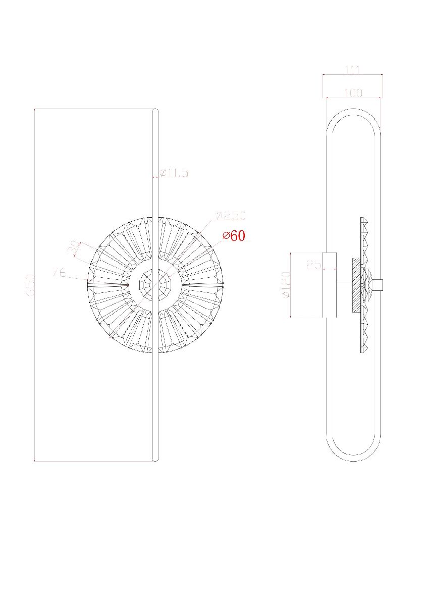 Настенный светильник Arte Lamp Almaaz A2563AP-1PB