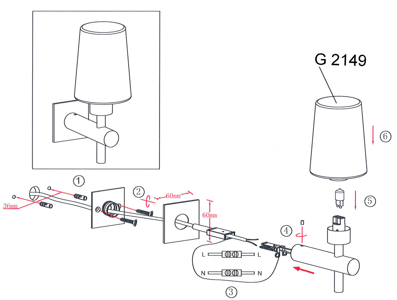 Бра Odeon Light Batto 2149/1W