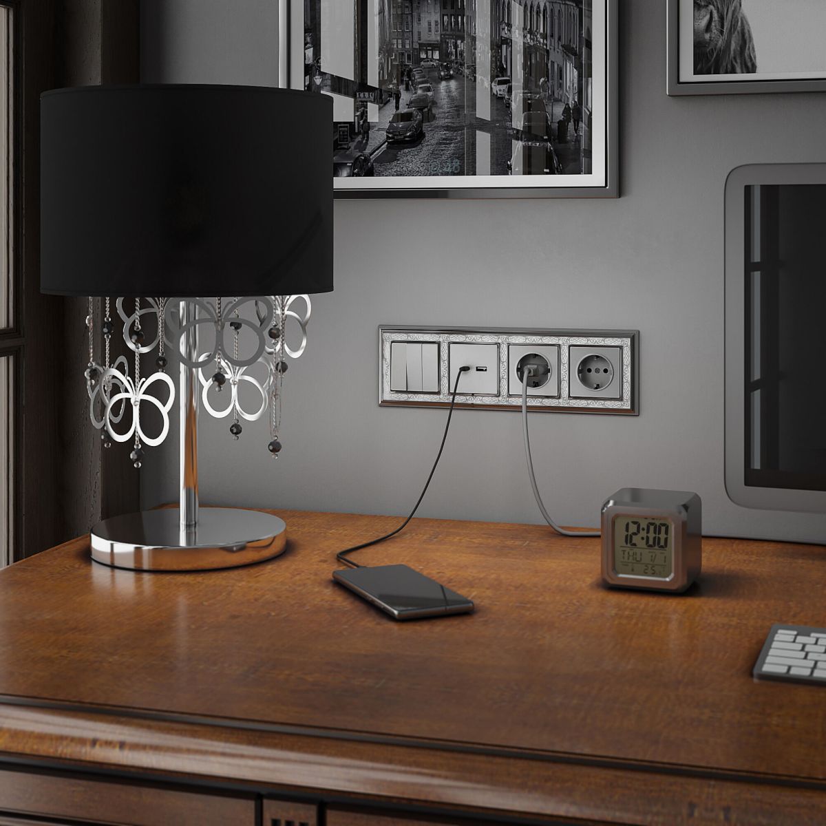 Выключатель трехклавишный Werkel (серебряный) W1130006 4690389164866 a050876