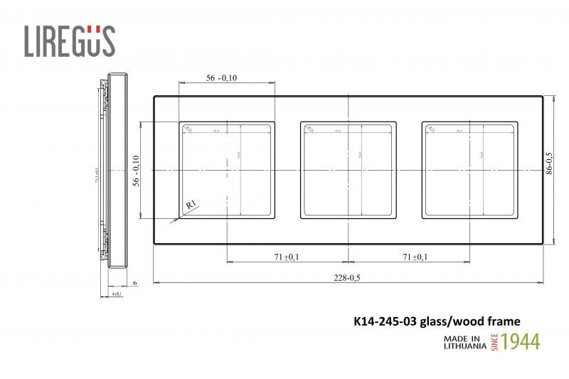 Рамка трехместная Liregus Epsilon 28-2273