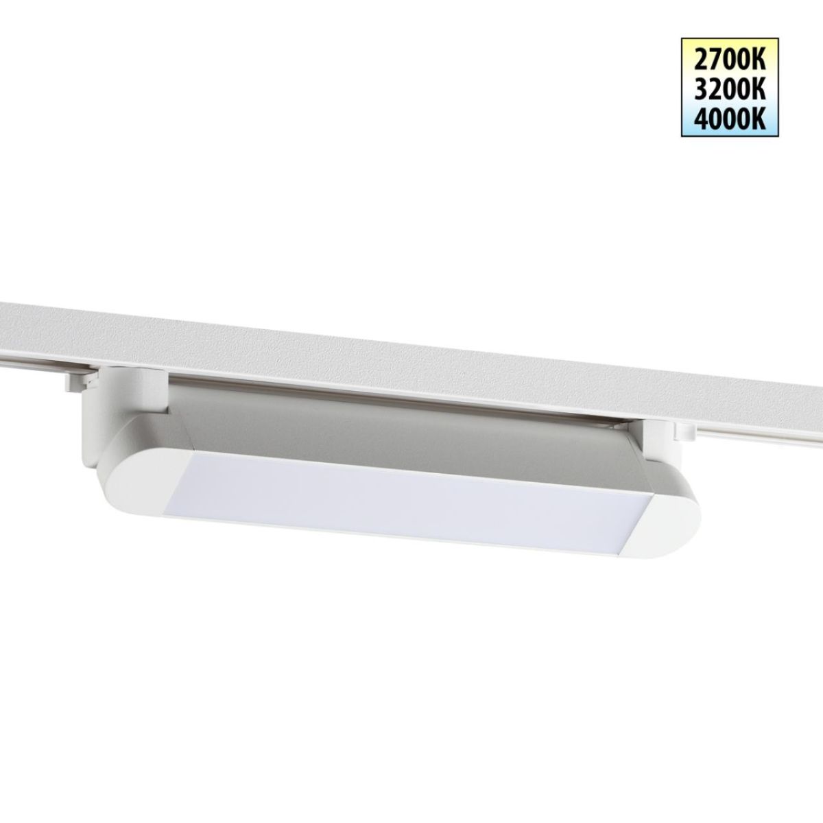 Трековый однофазный двухжильный светильник с переключателем цветовой температуры Novotech Port Iter 359793