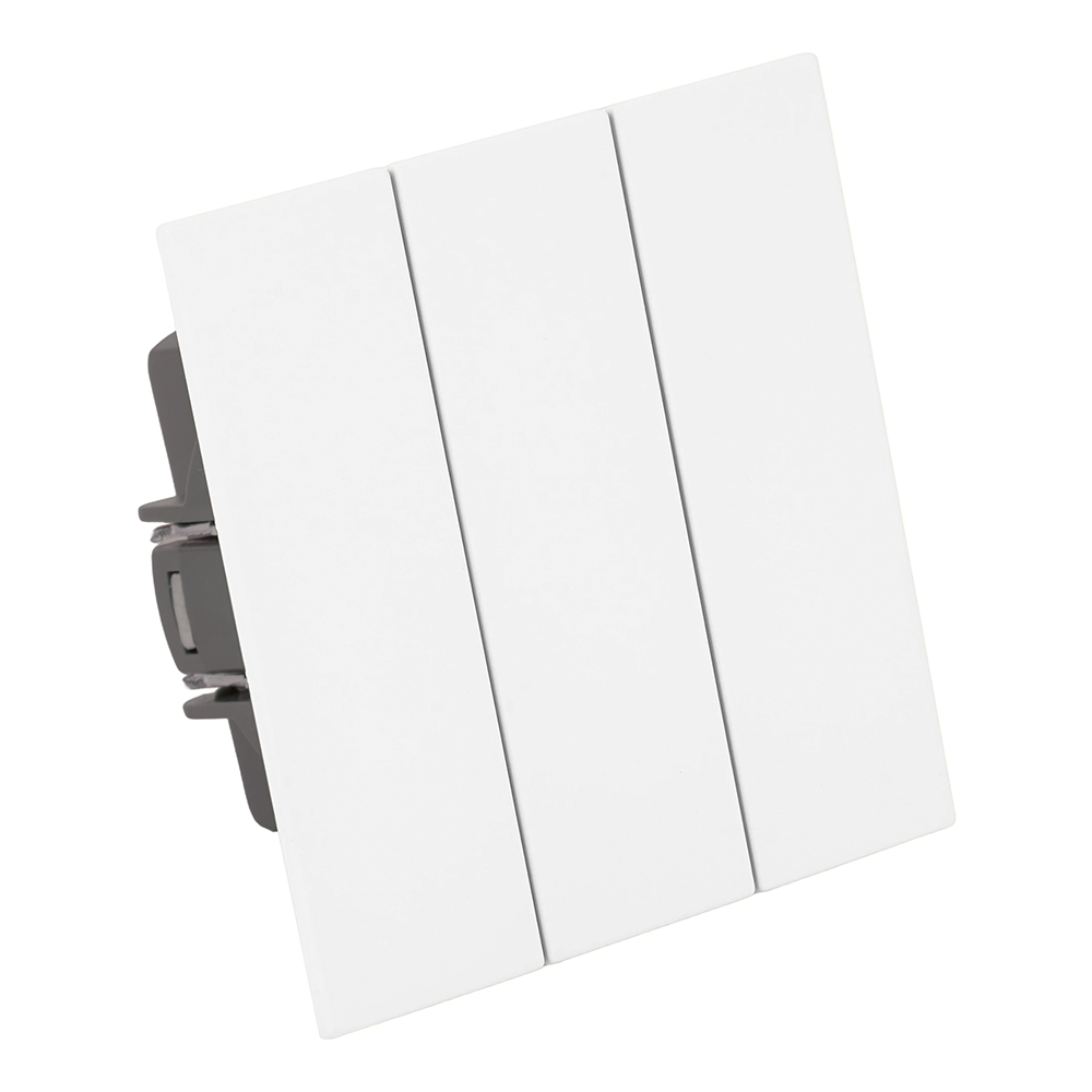 Выключатель 3-клавишный (механизм) Stekker Мия 250В 10А RSW10-3108-01 белая магнолия 50430