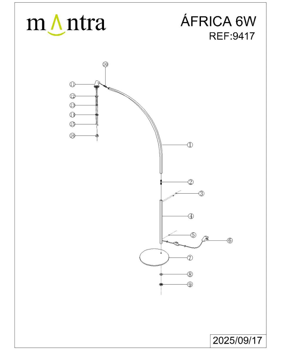 Торшер Mantra Africa 9417