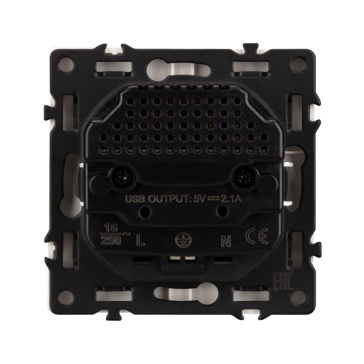 Механизм розетки Arlight с USB зарядкой SCT-NOBE-MUAA-SFPL-CA (230V, 16A) 059442