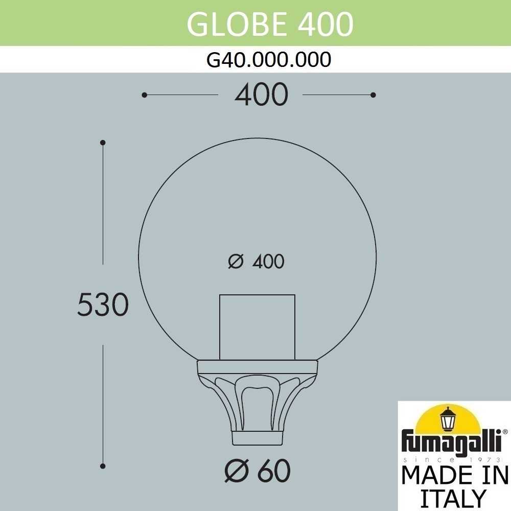 Уличный светильник Fumagalli Globe G40.000.000.AYE27