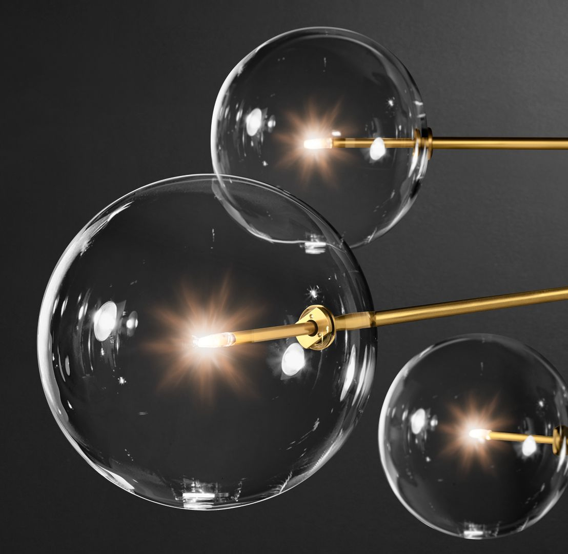 Люстра на штанге Delight Collection Globe Mobile KG0835P-8 brass