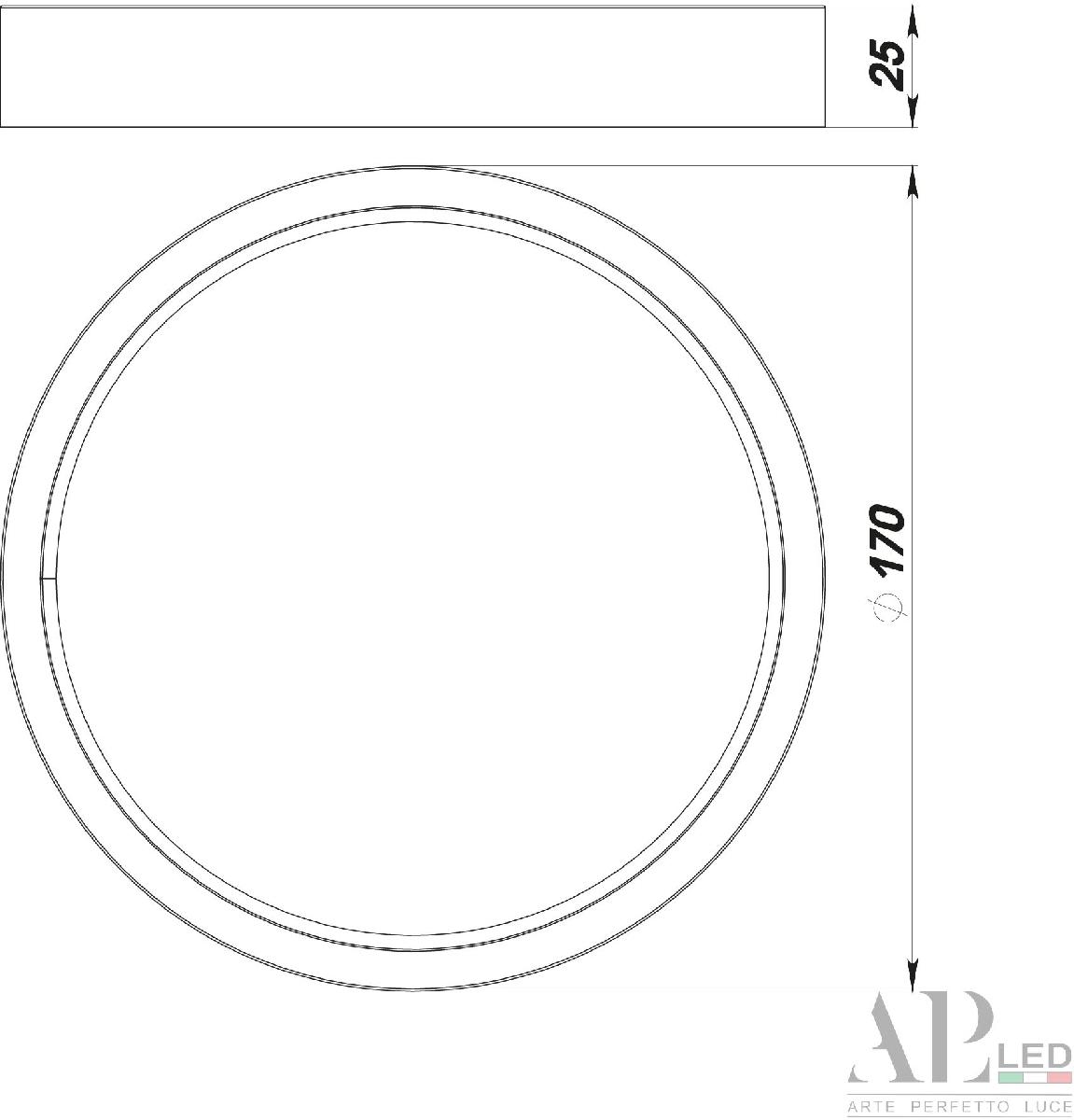 Накладной светильник Arte Perfetto Luce Ingrid 3322.LDY1604M/12W/6K