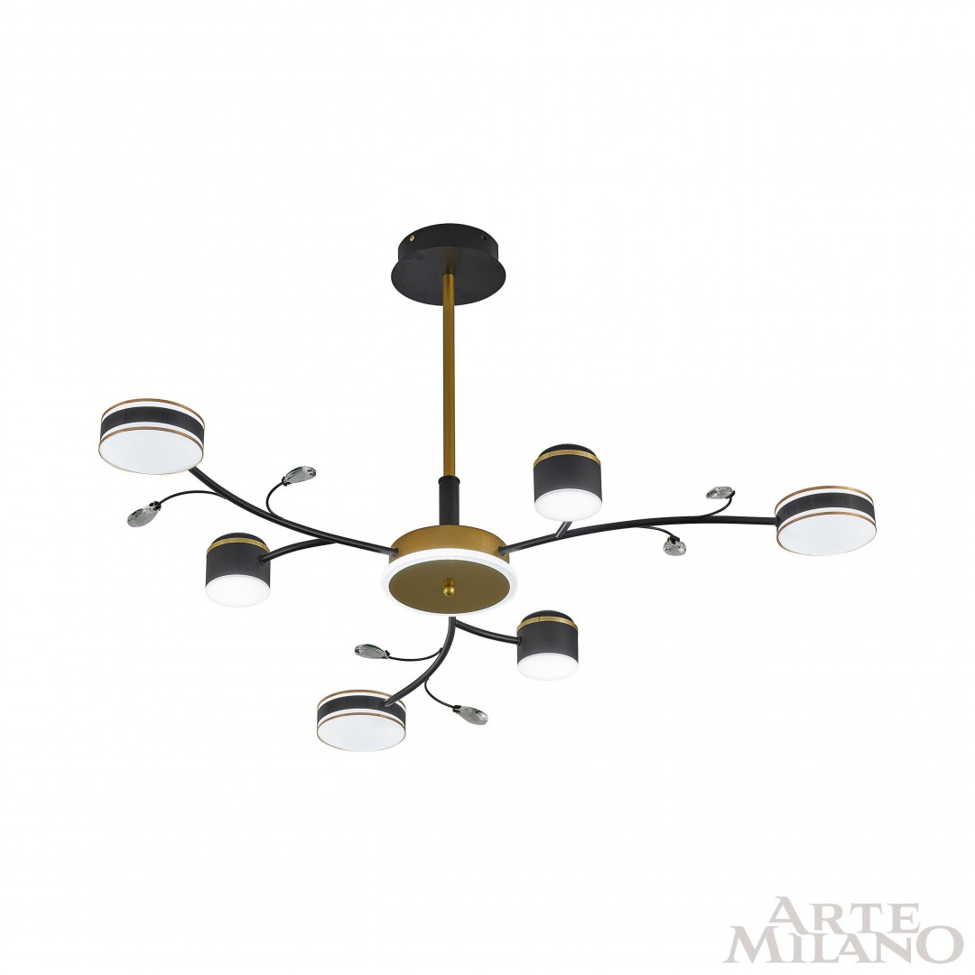 Люстра на штанге Arte Milano Ferrara 276240/6+1 BK/GD