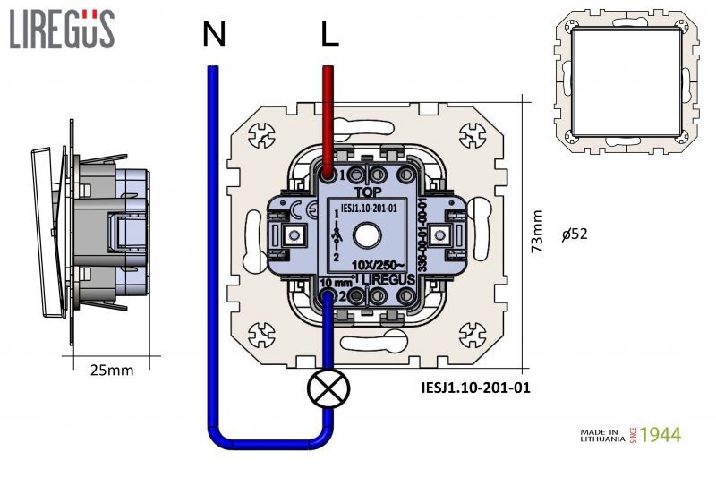 Кнопка звонка Liregus Epsilon 28-1391