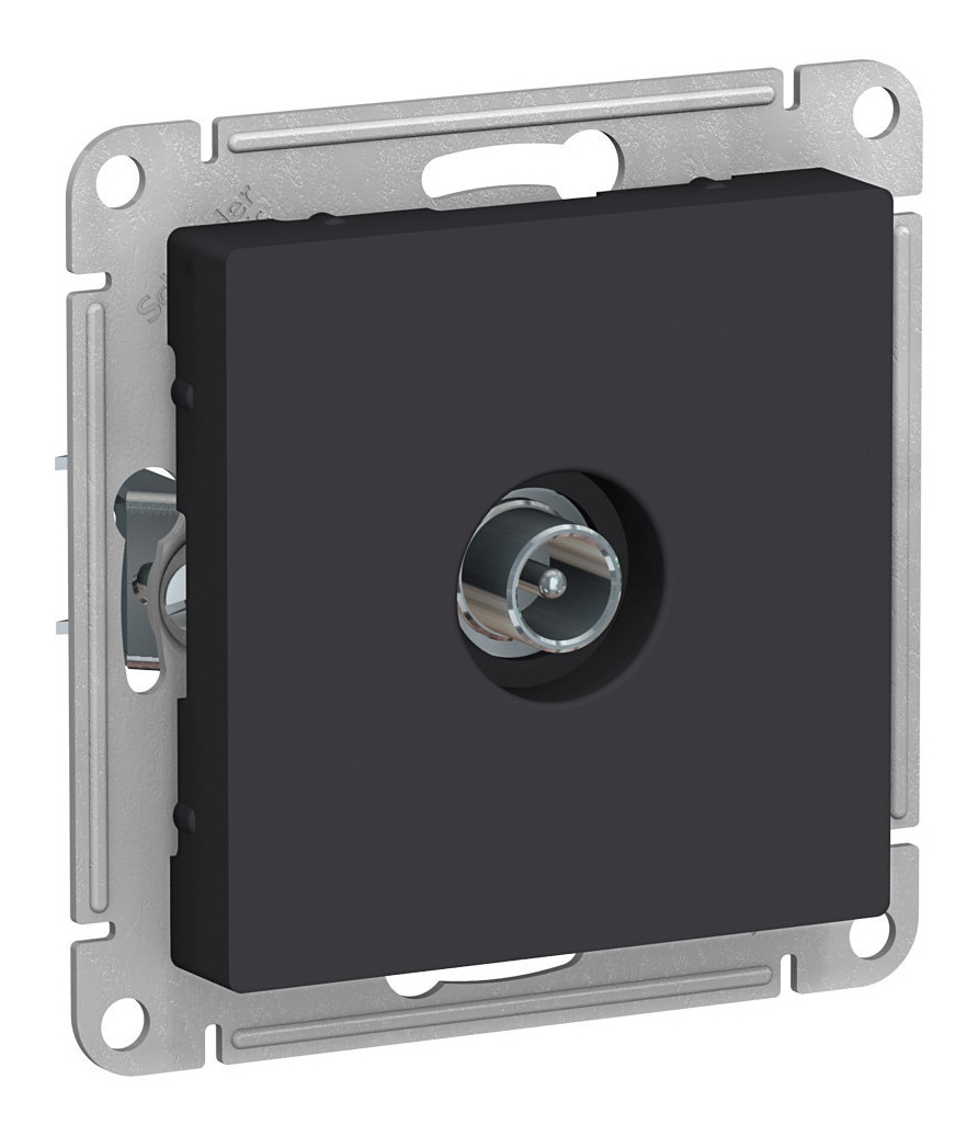 Розетка TV оконечная 1DB, механизм Systeme Electric AtlasDesign Карбон ATN001091
