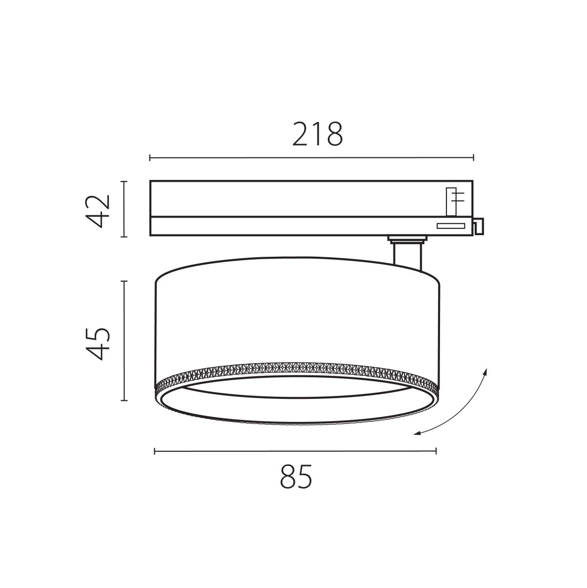 Трековый трехфазный светильник Quattro LED с управлением TRIAC Lightstar Alta Pro A5547TRIAC
