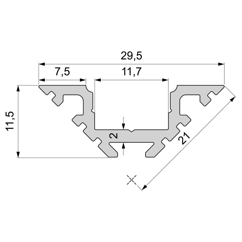 Профиль угловой Deko-Light AV-01-10 970400