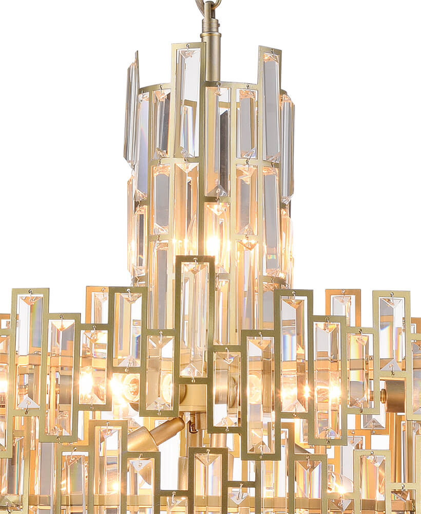 Подвесная люстра Lumien Hall Элиан 0002/12PO-SRGD