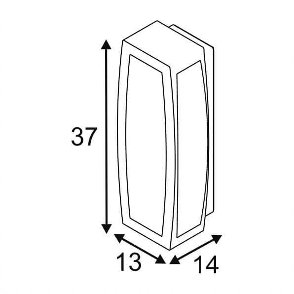 Уличный настенный светильник SLV Meridian Box 2 230657