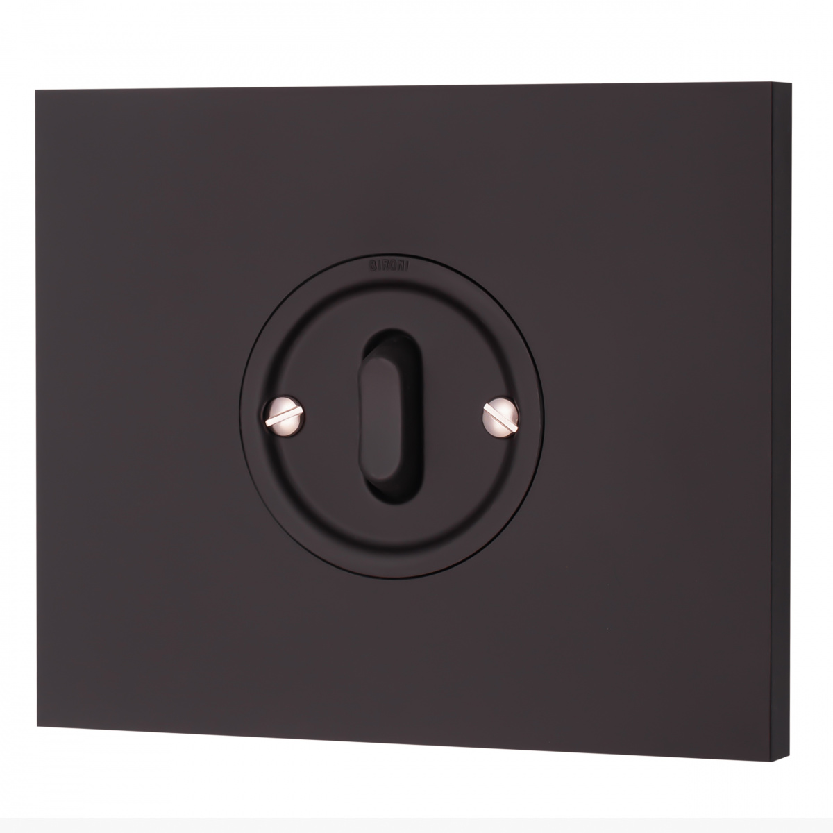 Выключатель одноклавишный проходной Bironi Шедель Бриз B3-221-22M