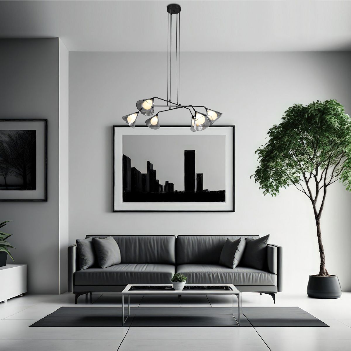 Подвесная люстра Eurosvet Enigma 70161/6 черный Smart a069046 УЦ