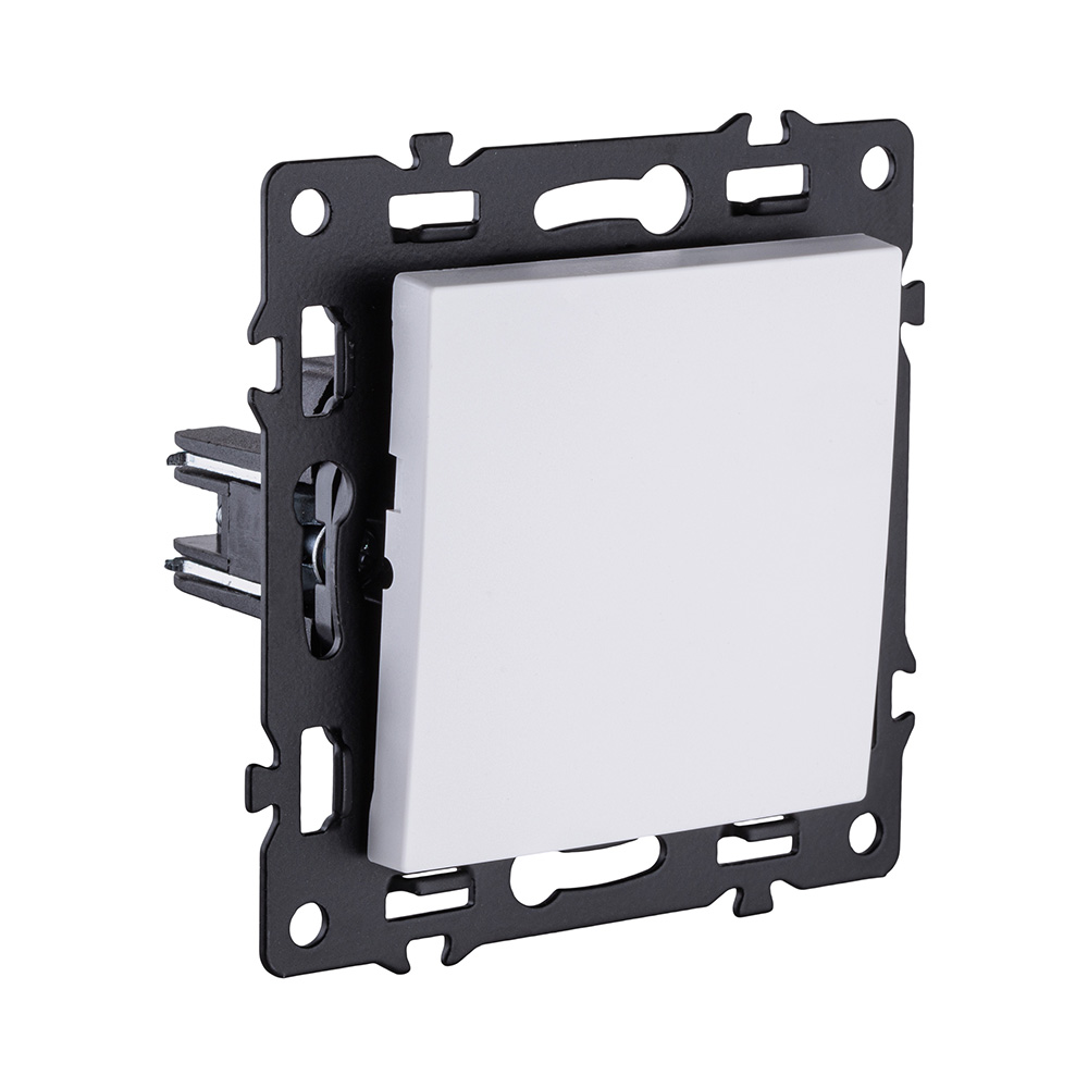 Выключатель 1-клавишный 10А/250В, белый Kollinger Asthetik AS-001WH