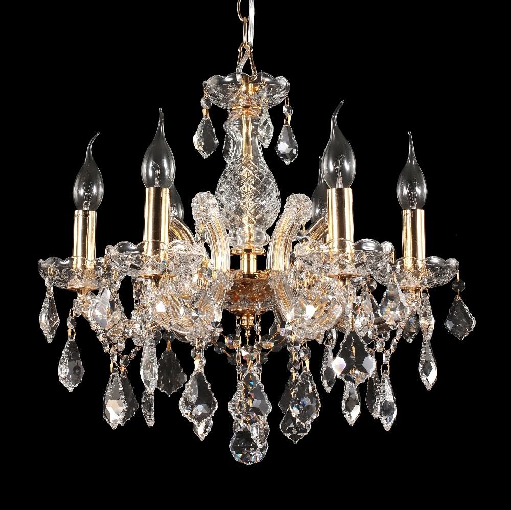 Подвесная люстра Crystal Lux Ines SP6 Gold/Transparent