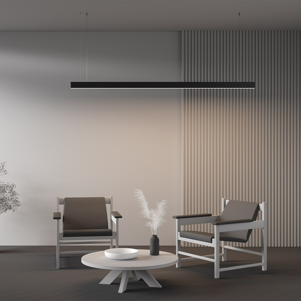 Линейный подвесной светильник Maytoni Technical 4000K 35x67 (Черный, 2 м) LL312048