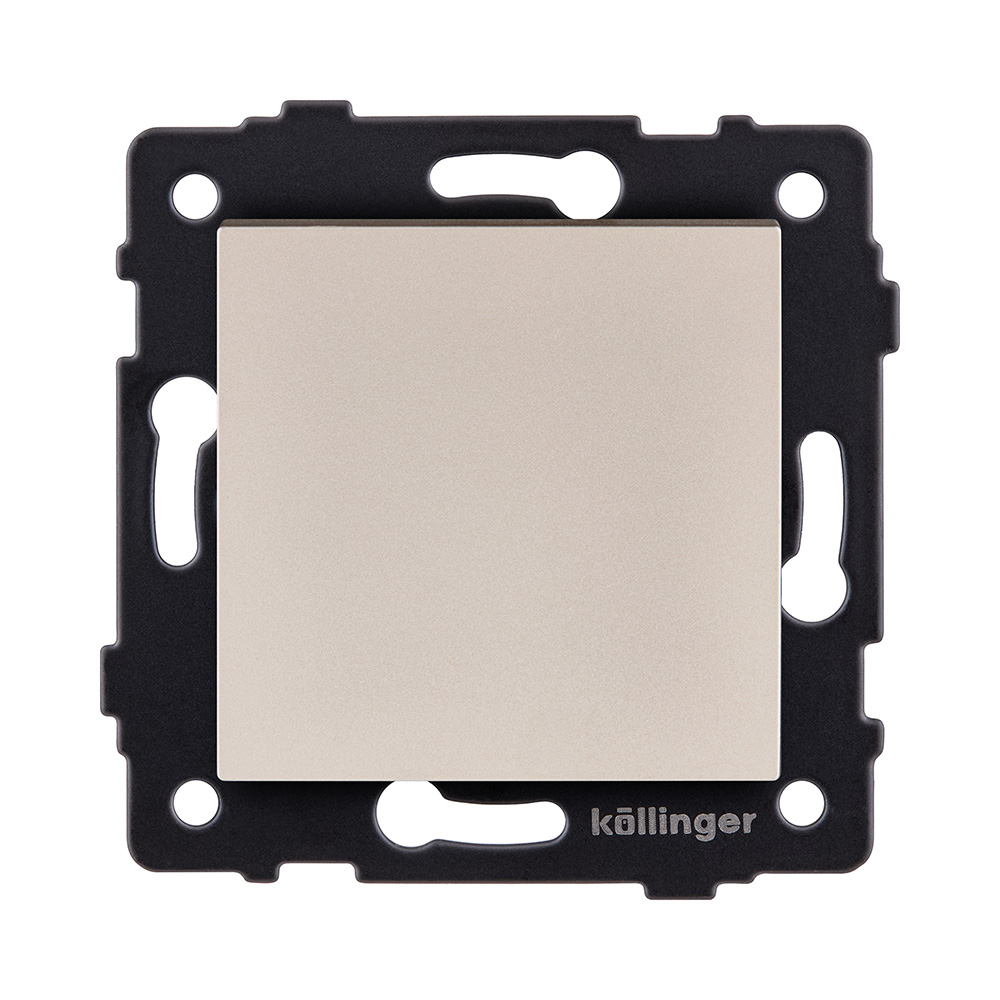 Выключатель 1-клавишный 10А/250В, золотой Kollinger REA-S-001GD для Aspekt, Eleganz, Reflex