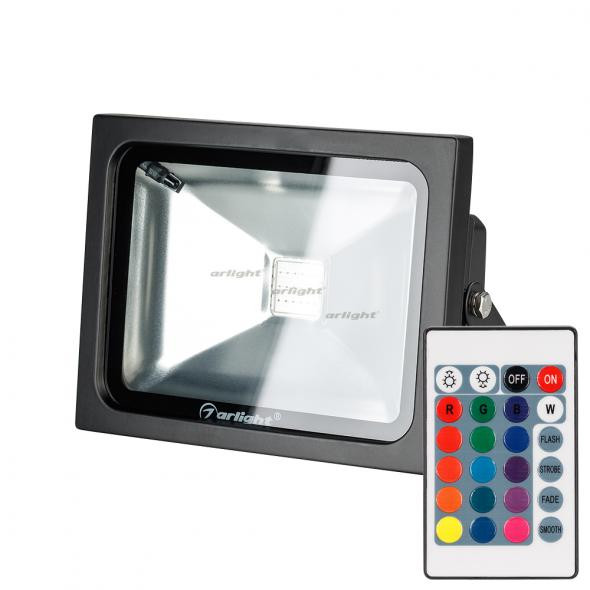 Прожектор Arlight AR-FLB-20W-220V RGB (IR ПДУ Карта 24кн) 023851