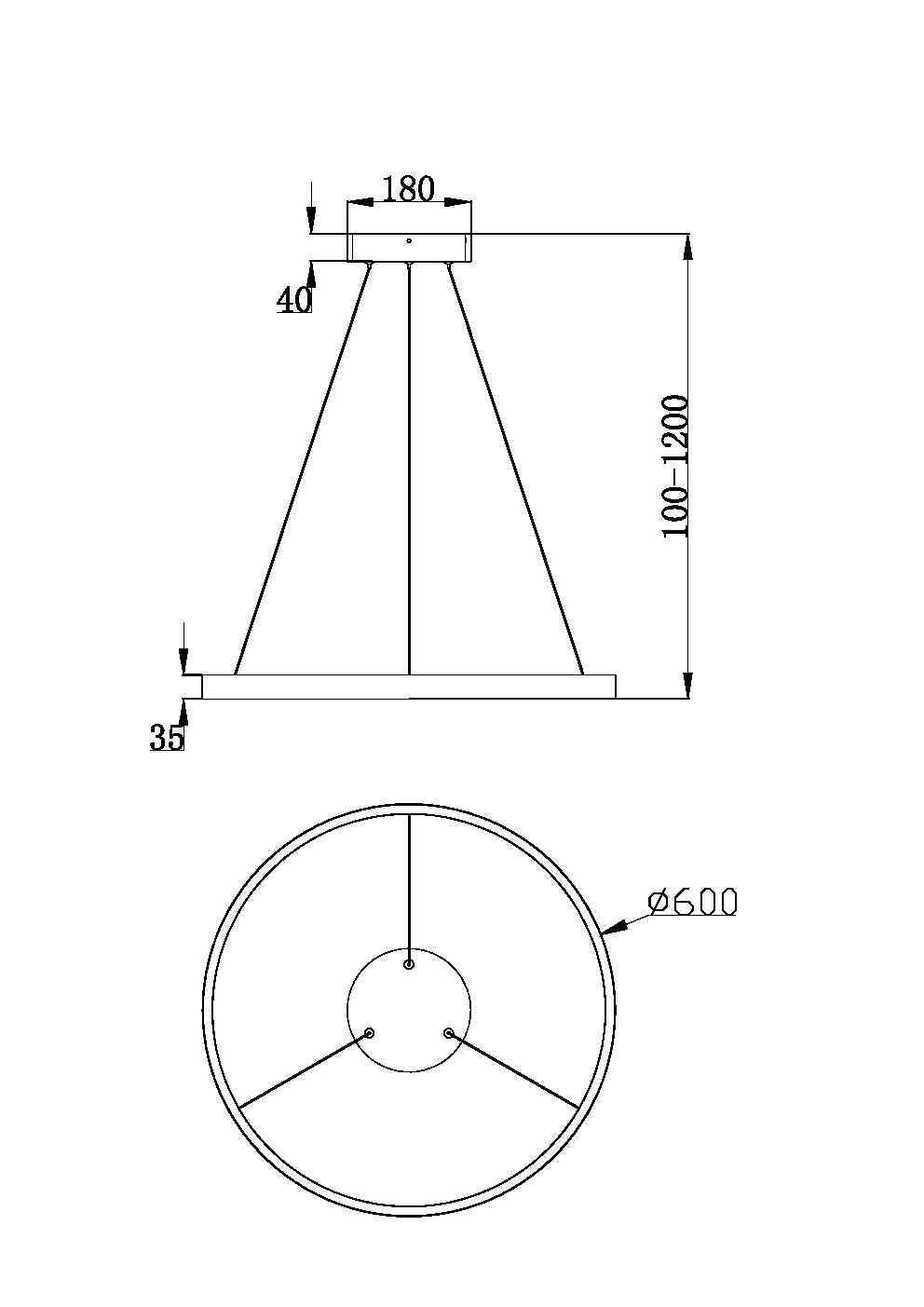 Подвесной светильник Maytoni Rim MOD058PL-L32W3K