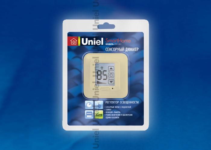 Диммер (04028) Uniel USW-001-LCD-DM-40/500W-TM-M-WH